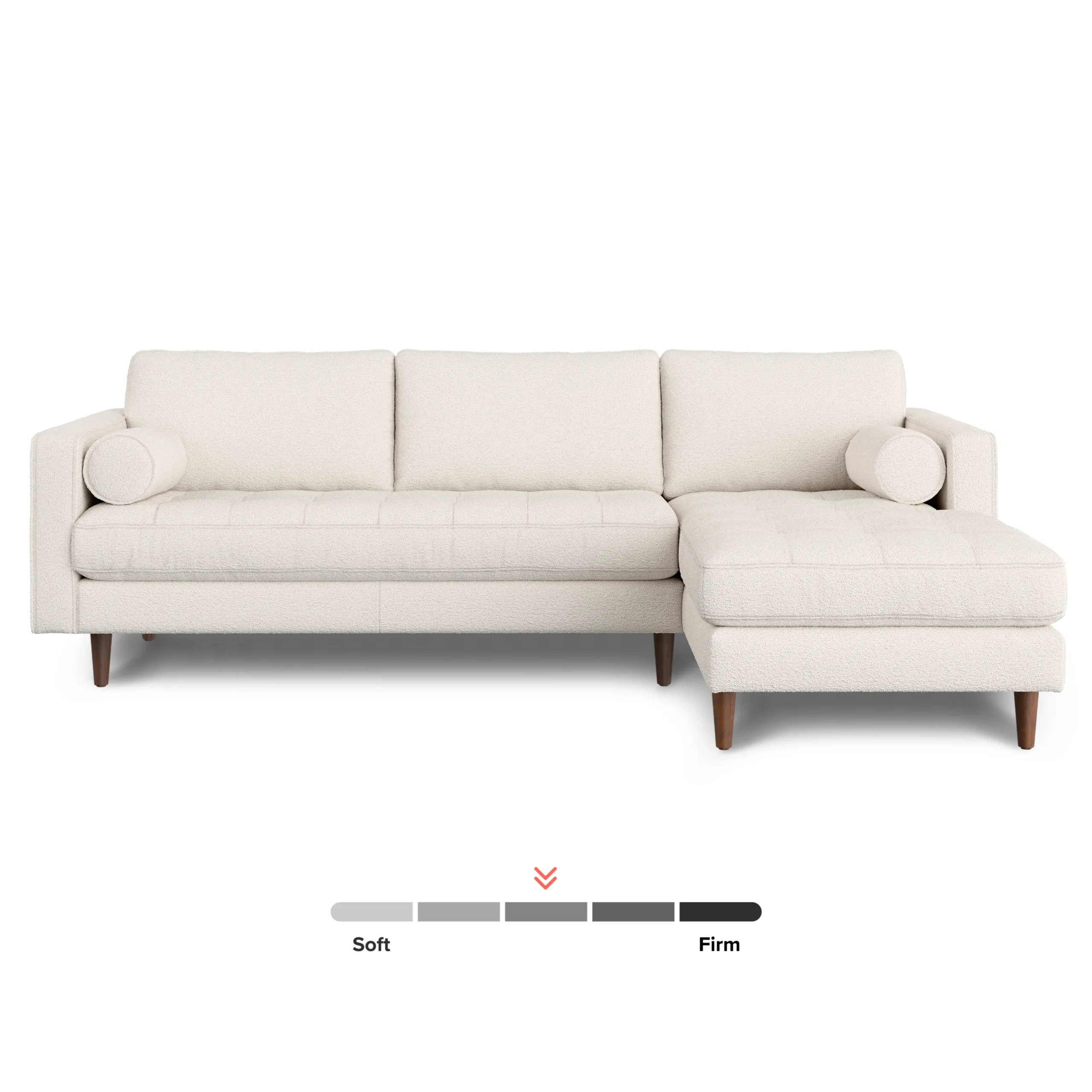 Sven 100_ Tufted Right Sectional - Ivory Wool Bouclé - Image 3