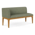 Left Corner Banquette - Smoked Oak and Welsh Green