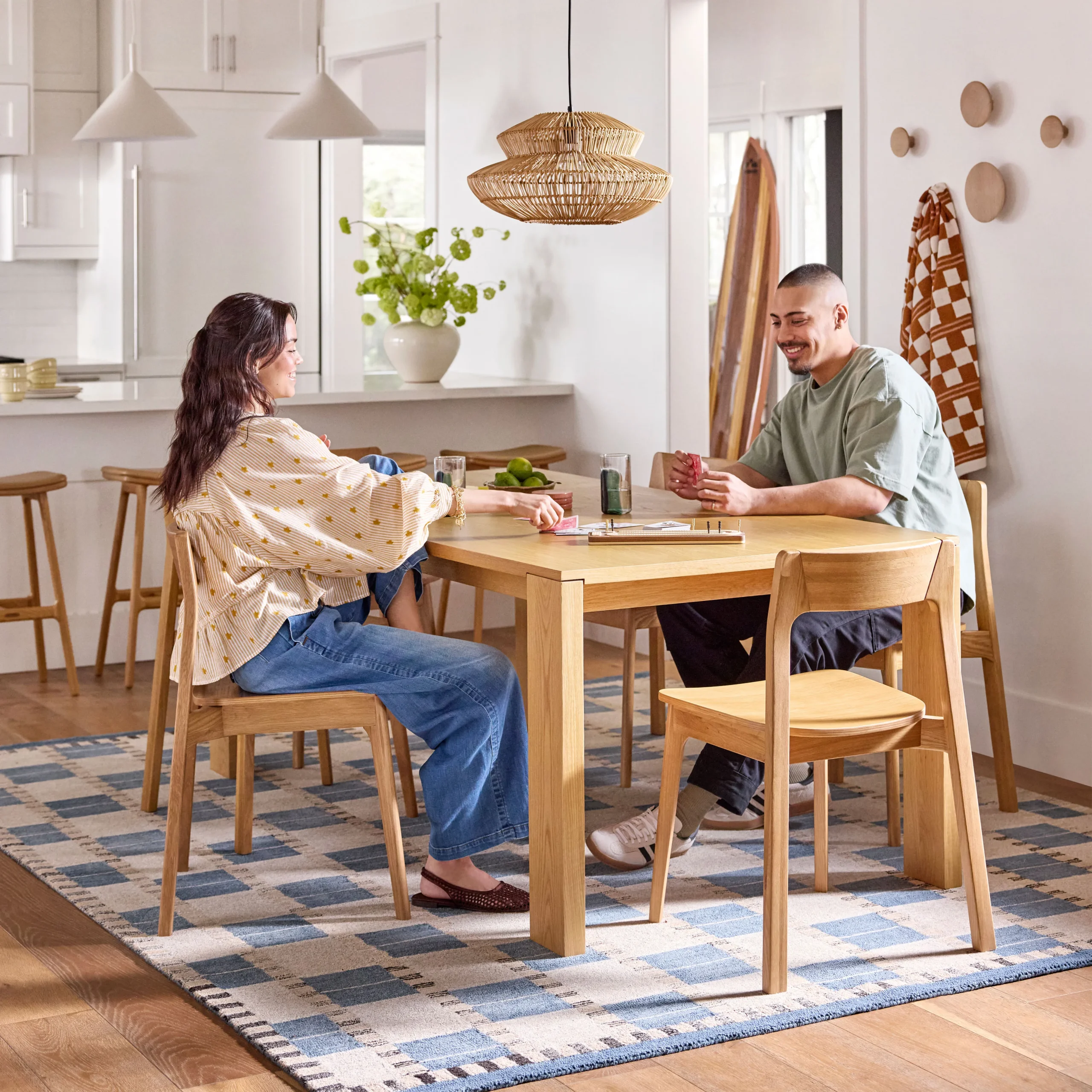 Gusfa Stackable Dining Chair - Oak - Image 5