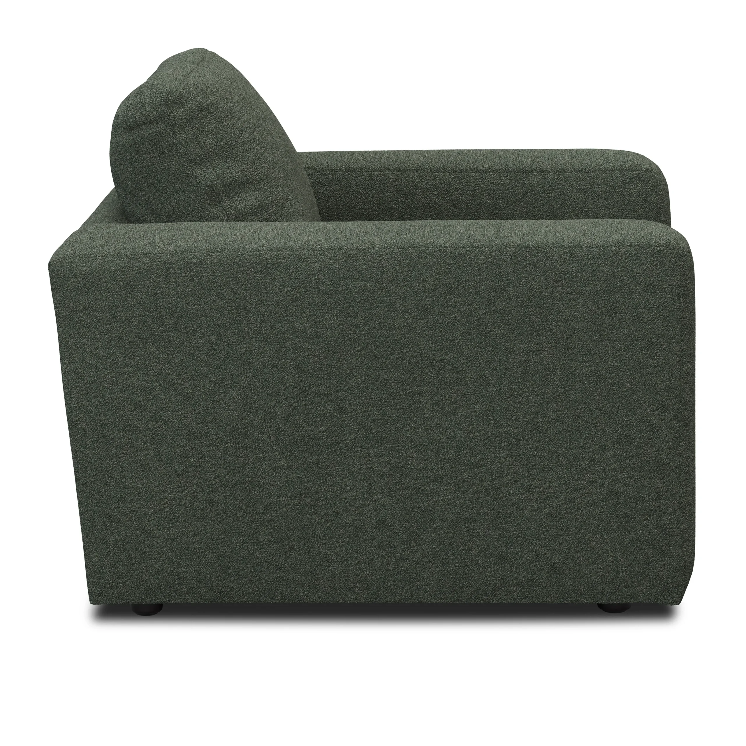 Riley 42_ Lounge Chair - Green Wool Bouclé - Image 4
