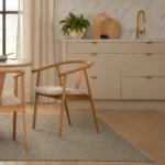 Fonra Dining Chair - Oak and Santolina Gray