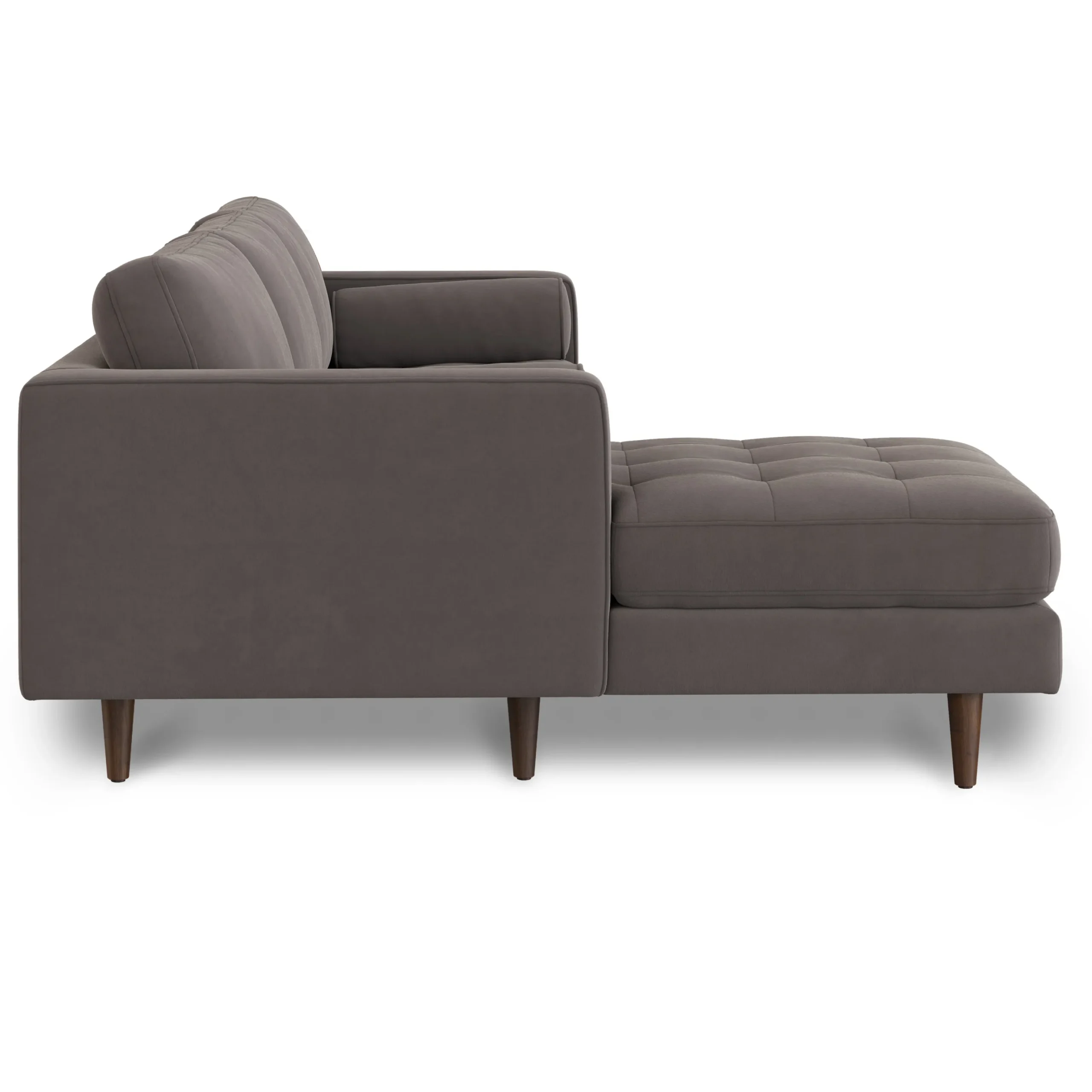 Sven 100_ Tufted Velvet Left Sectional - Hale Warm Gray - Image 4