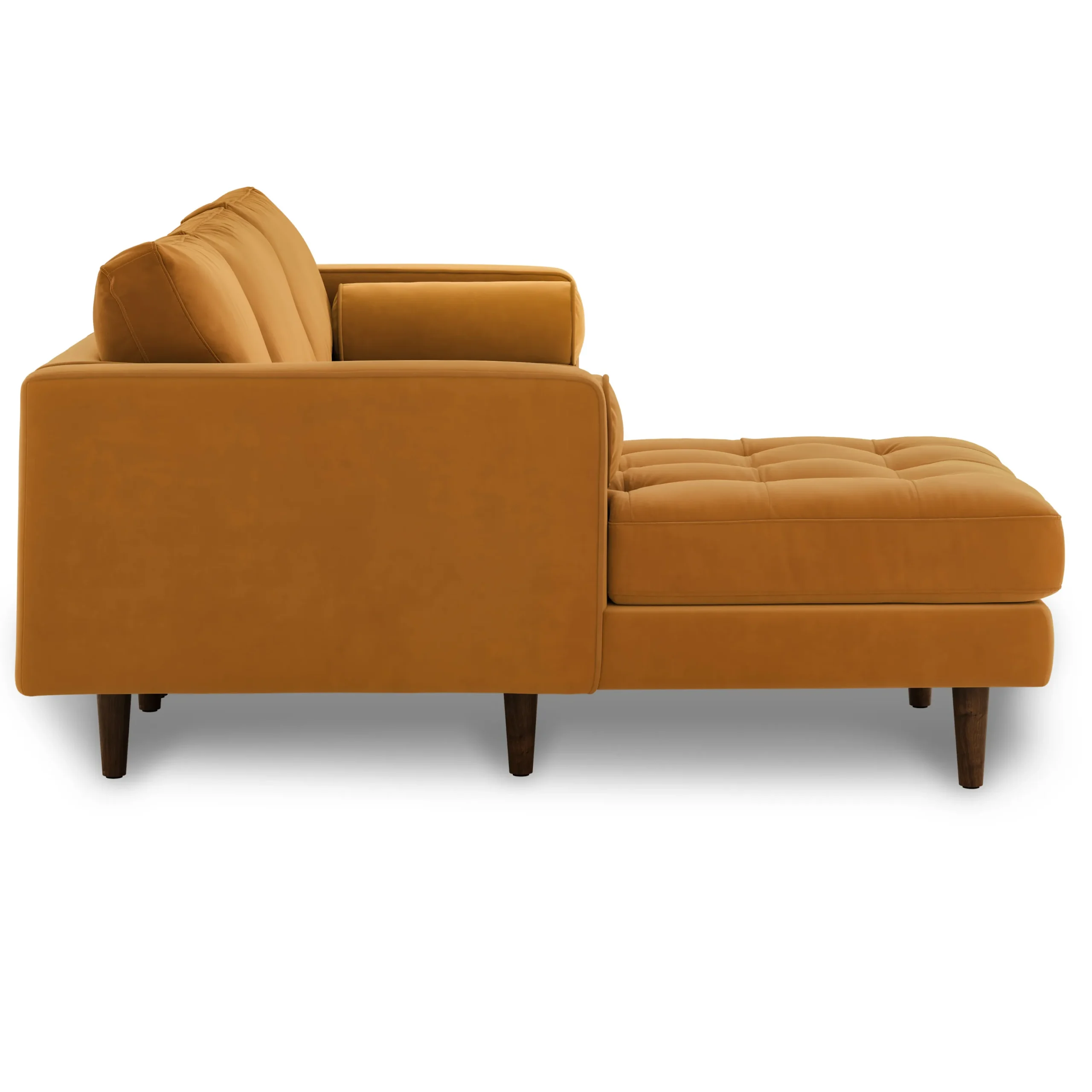 Sven 100_ Tufted Velvet Left Sectional - Plush Pacific Ginger - Image 4