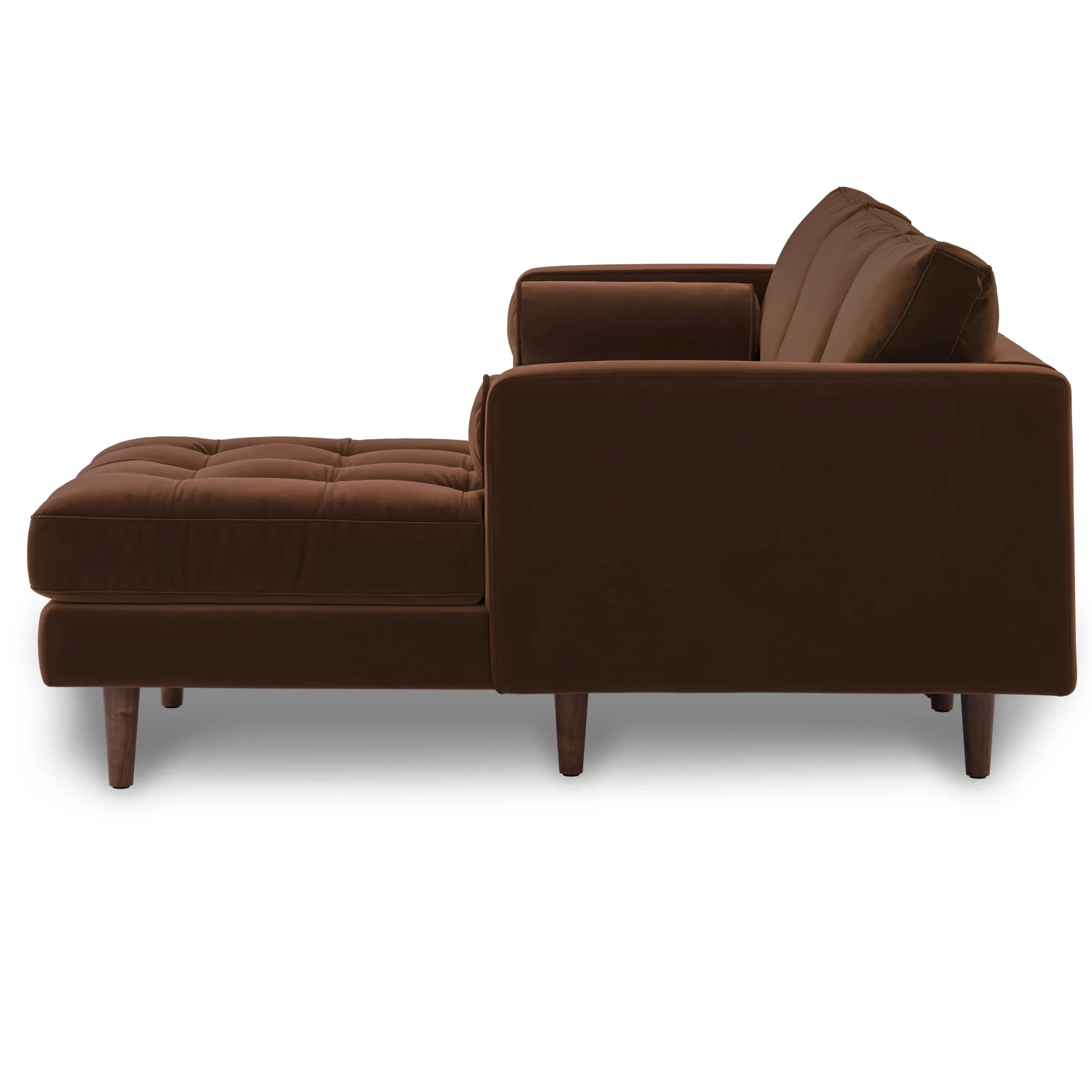 Sven 100_ Tufted Velvet Right Sectional - Plush Pacific Brown - Image 4