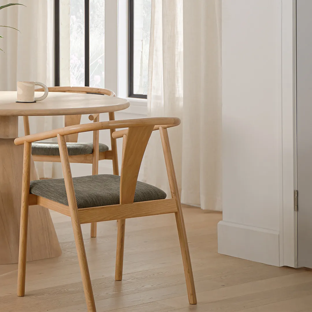 Fonra Dining Chair - Oak and Algonquin Green - Image 4
