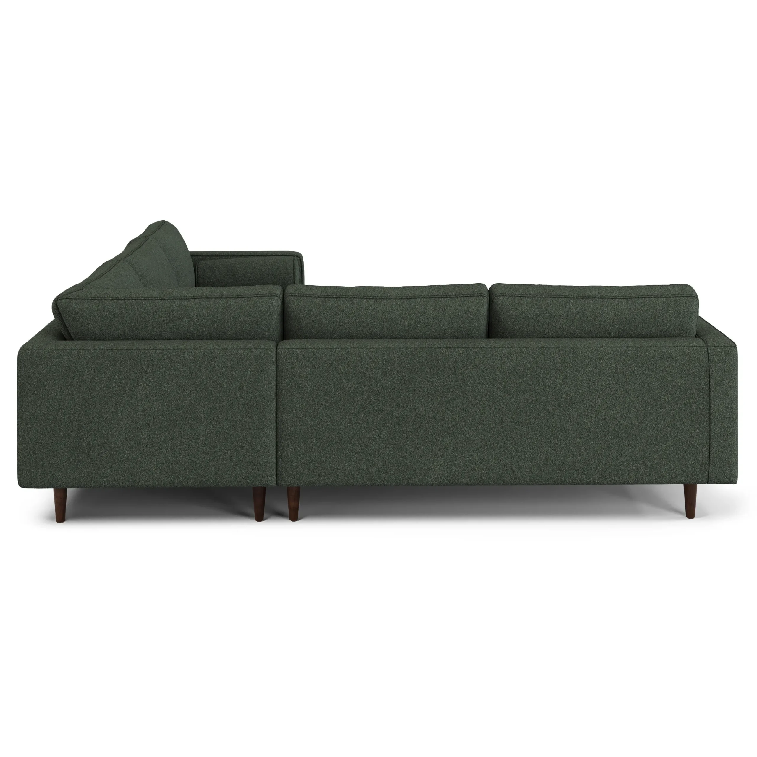 Sven 107_ Tufted Corner Sectional - Green Wool Bouclé - Image 4