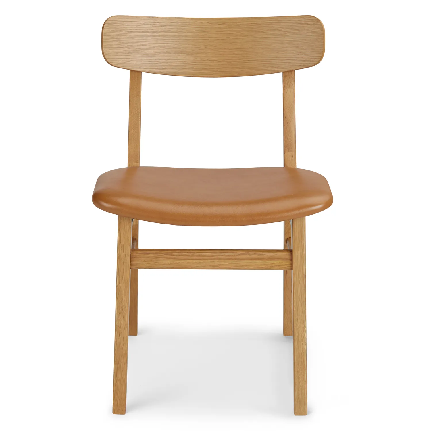 Ecole Leather Dining Chair - Oak and Toscana Tan - Image 4