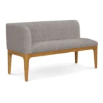 Left Corner Banquette - Smoked Oak and Hestia Gray
