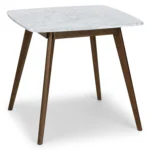 Vena Cafe Table - Walnut and Marble