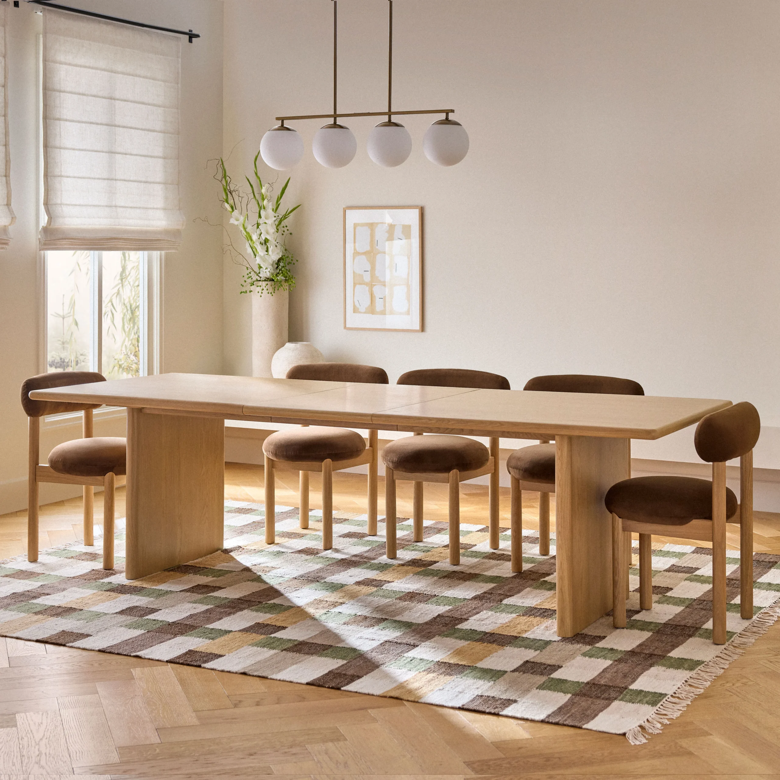 Torme 82.75_ - 104.25_ Extendable Dining Table - White Oak