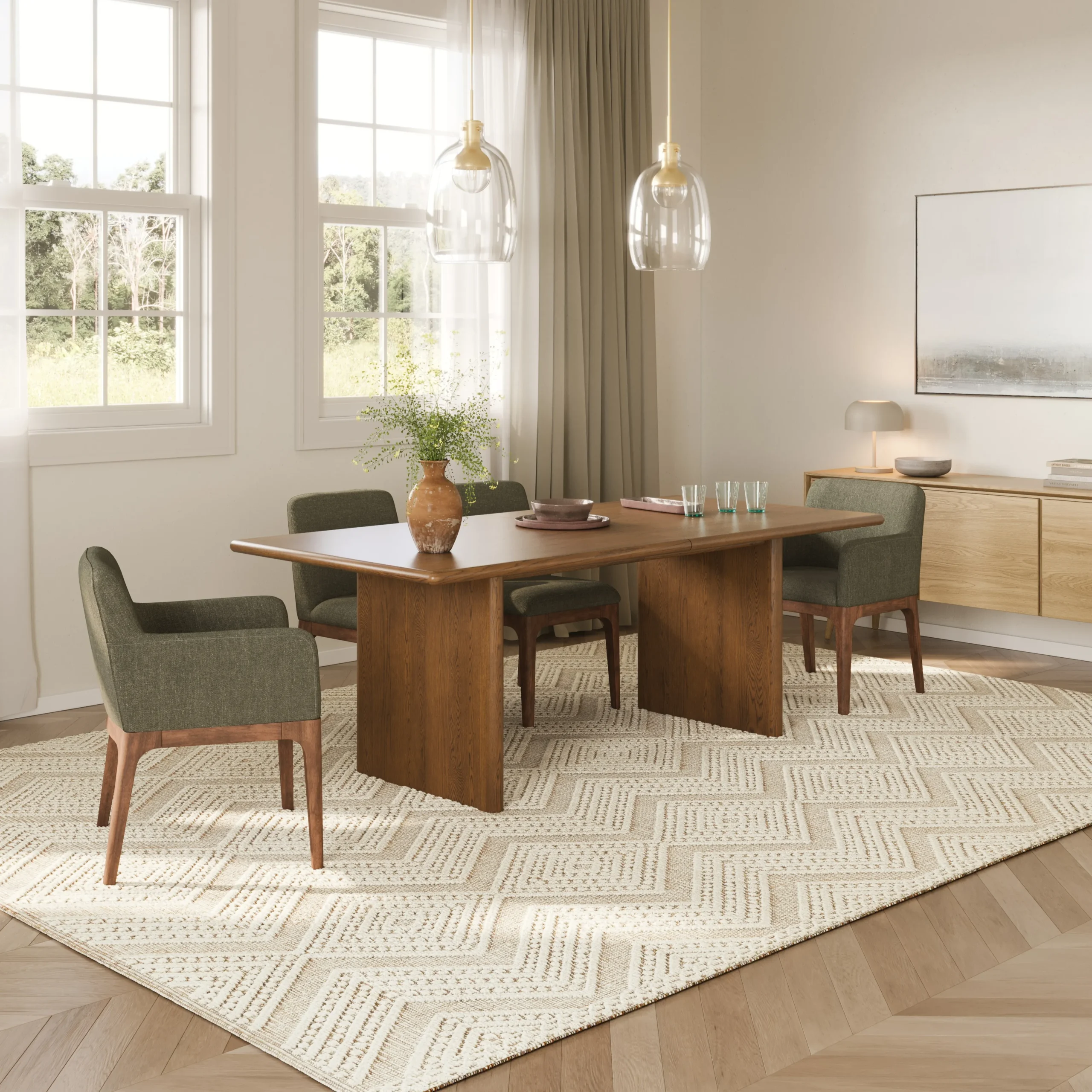 Torme 82.75_ - 104.25_ Extendable Dining Table - Smoked Oak - Image 5