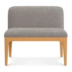 Armless Banquette - Natural Oak and Hestia Gray