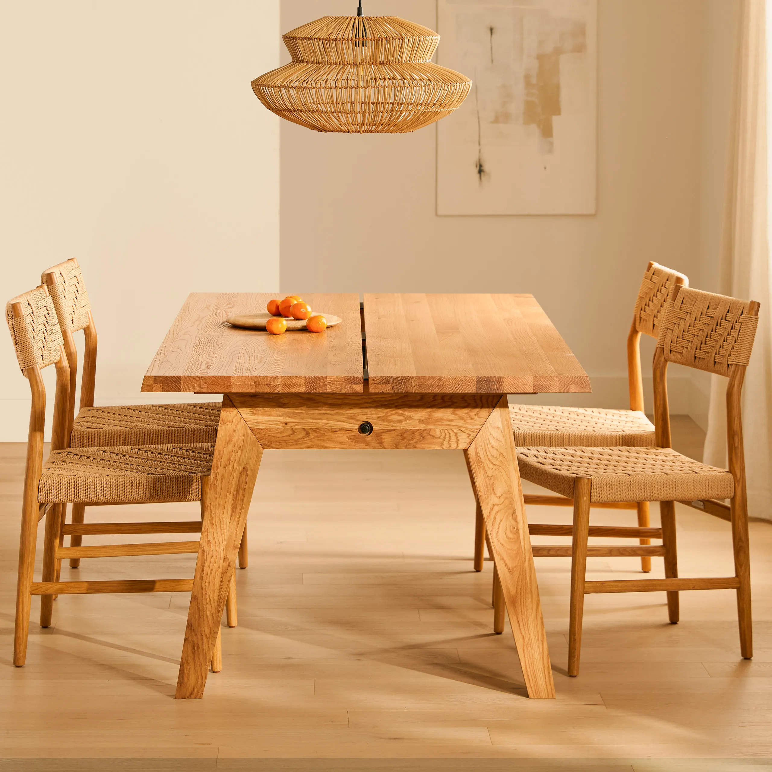 Madera 71_ Solid Wood Dining Table - Oak - Image 4