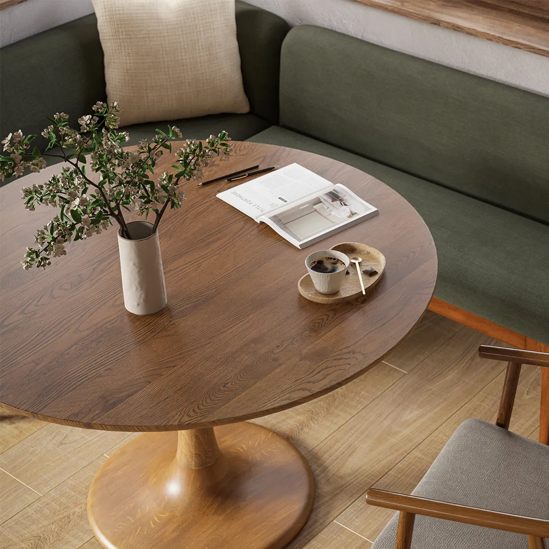 Hendrick 47.25_ Dining Table - Smoked Oak - Image 4