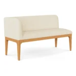Left Corner Banquette - Smoked Oak and Hestia Gray