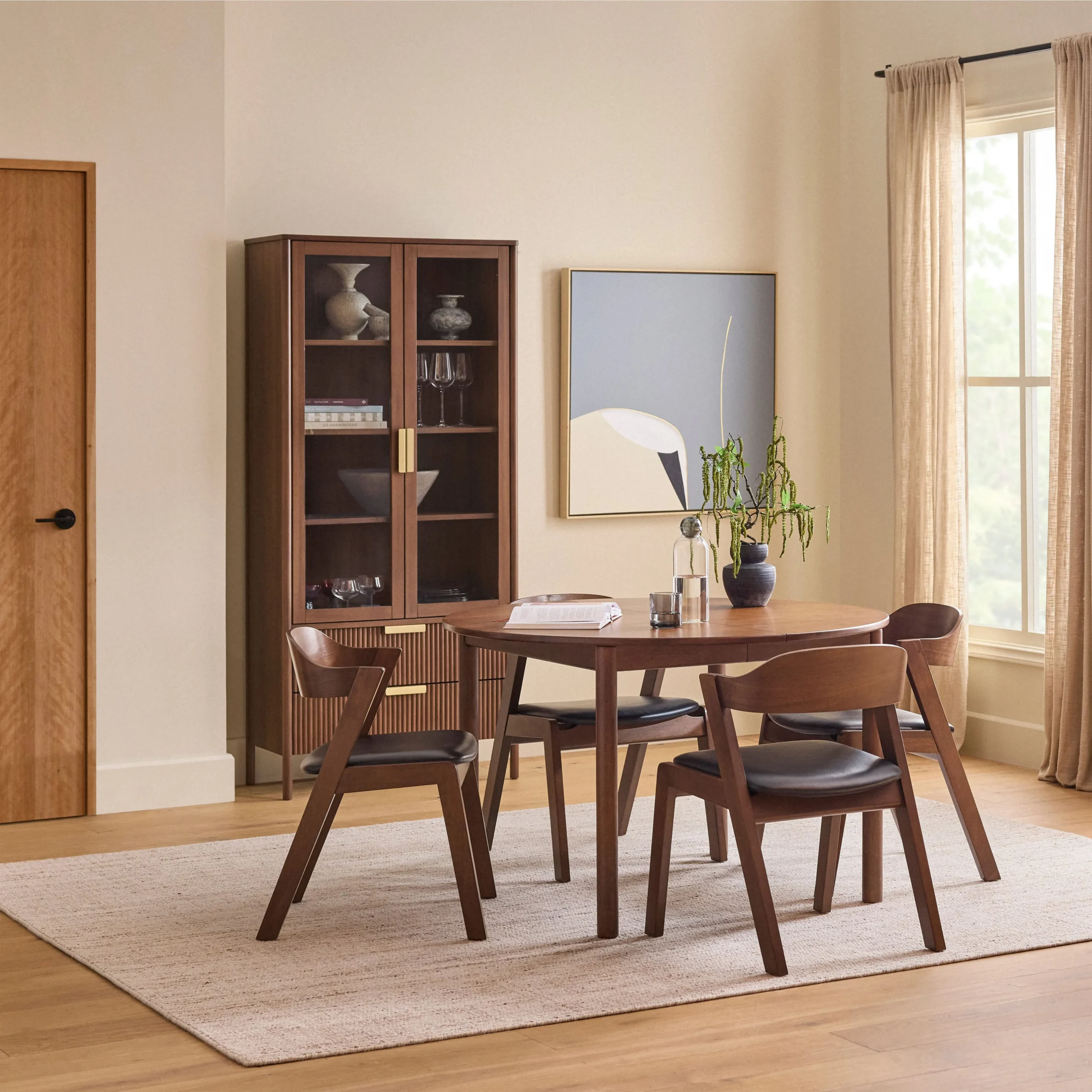 Heidi 48_ - 67.75_ Extendable Round Dining Table - Walnut - Image 5