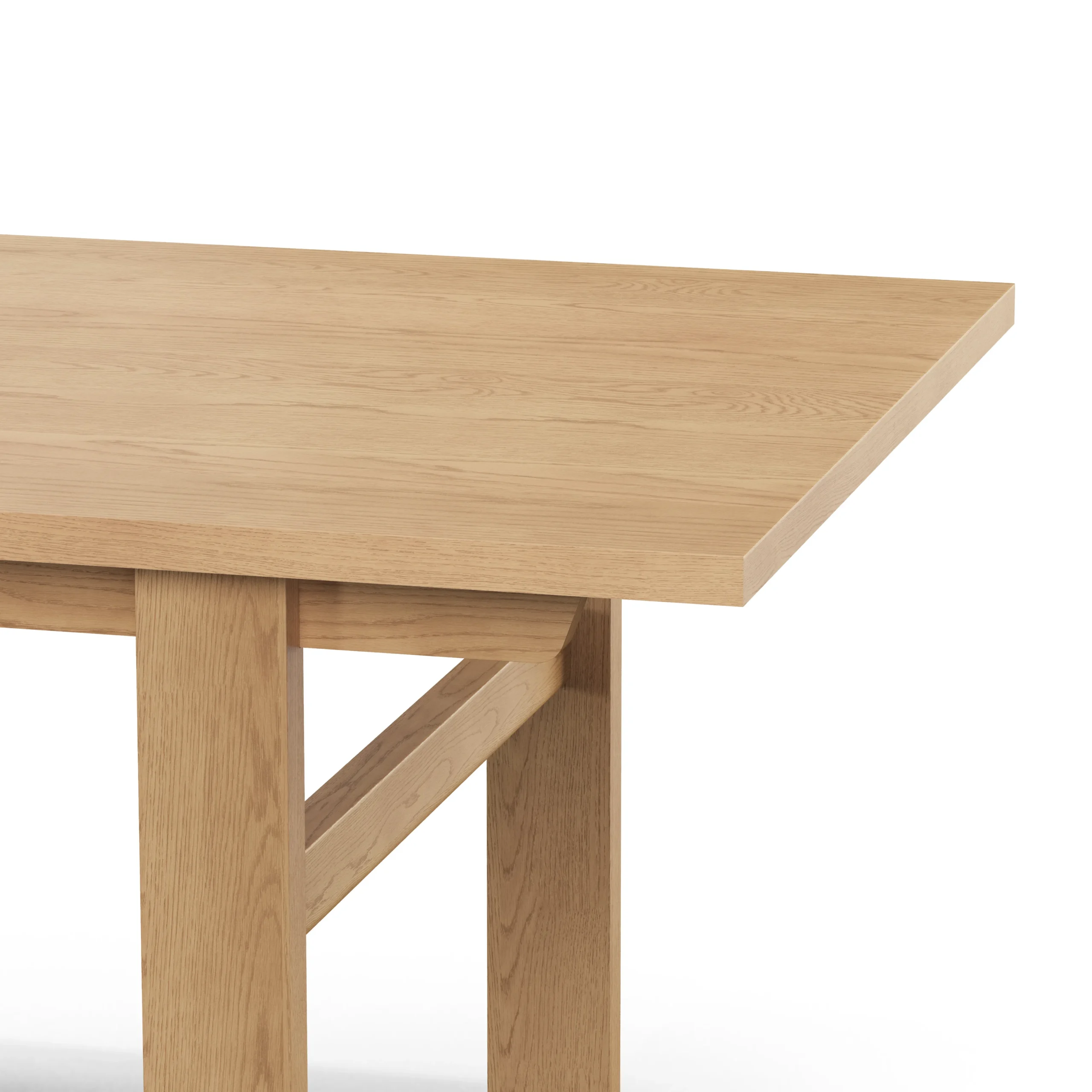 Gina 88.5_ - 112_ Extendable Dining Table - White Oak - Image 4