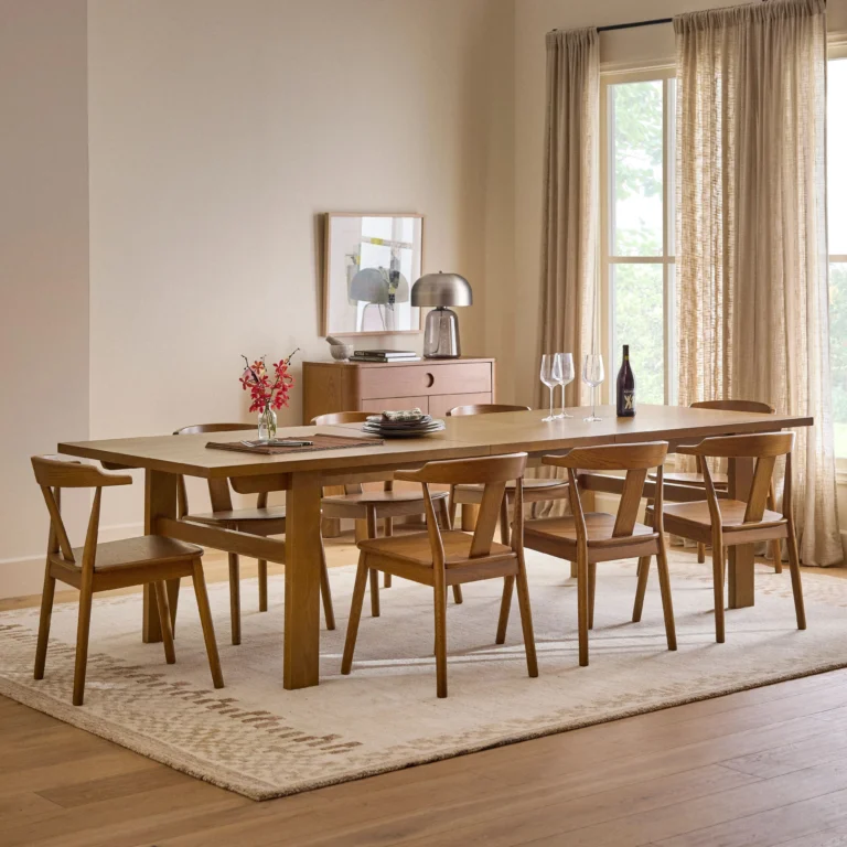 Gina 88.5_ - 112_ Extendable Dining Table - Smoked Oak