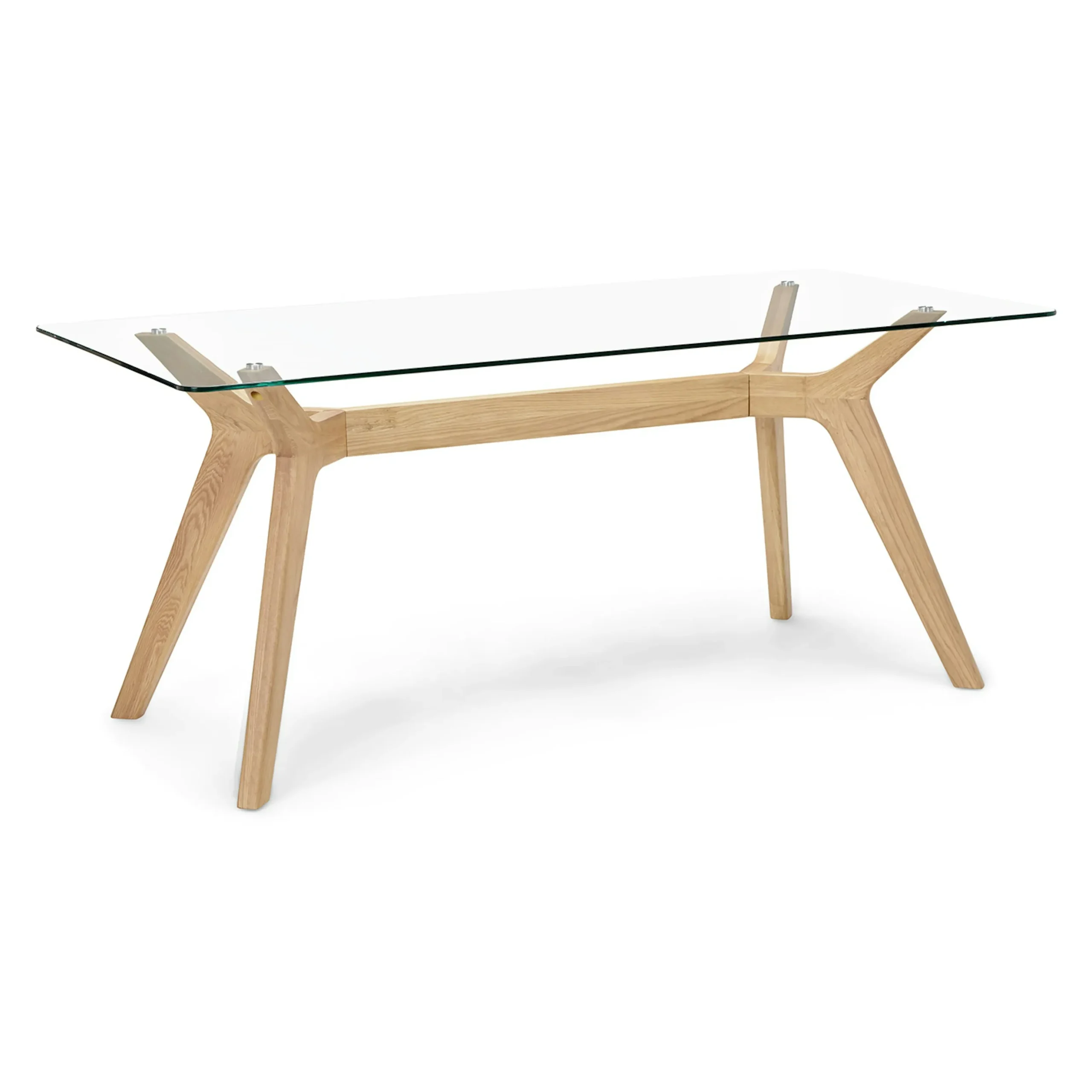 Emmer 71_ Glass Dining Table - Oak - Image 4