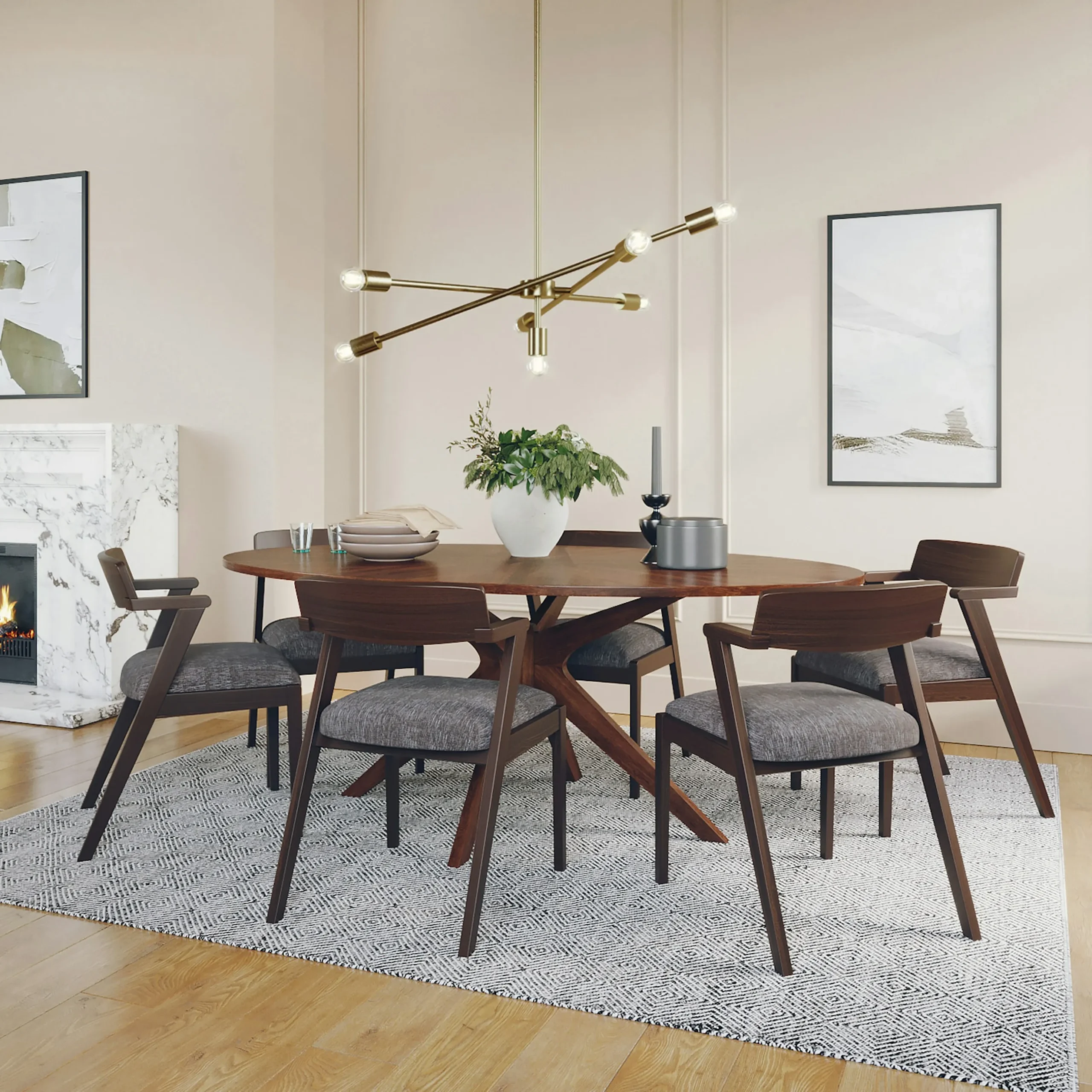 Conan 75_ Oval Dining Table - Walnut - Image 4