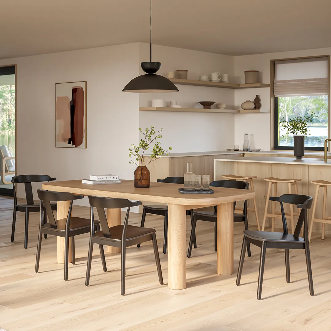 Adel 82.5_ Dining Table - White Oak - Image 4