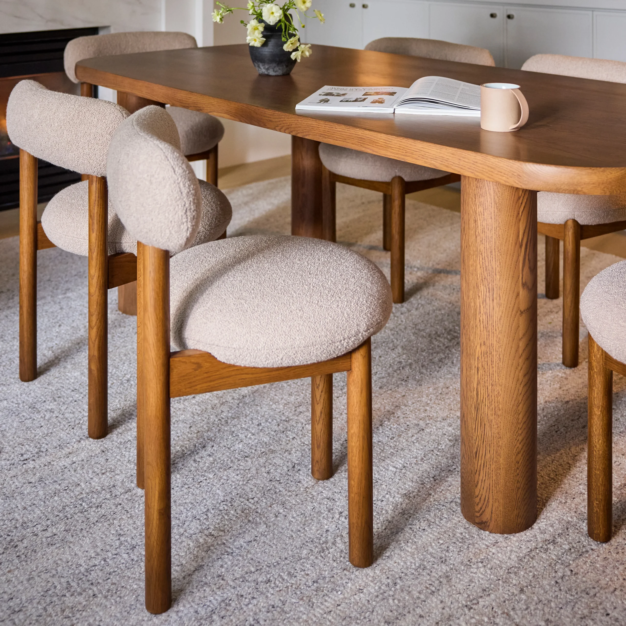 Adel 82.5_ Dining Table - Smoked Oak - Image 4