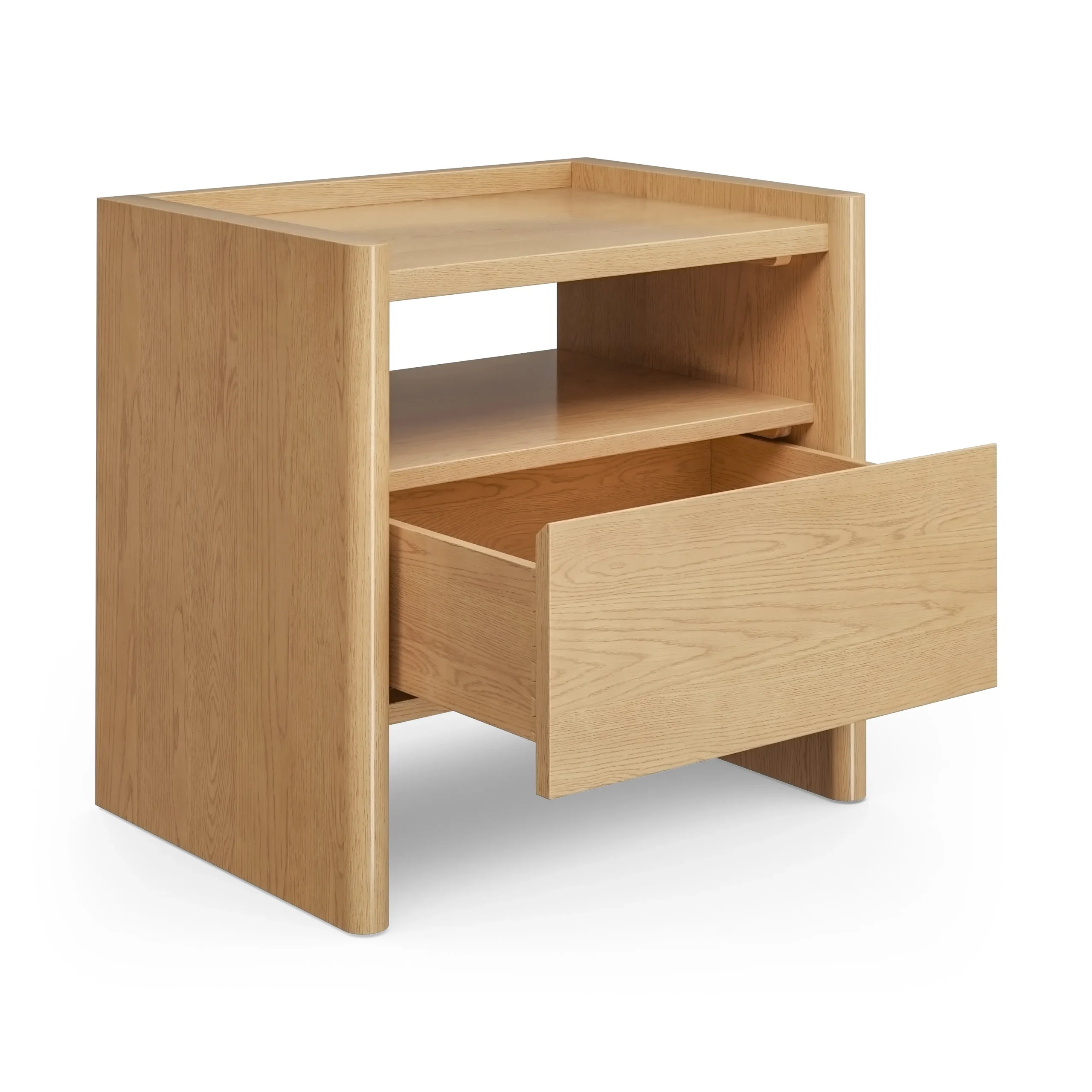 Torme 1-Drawer Nightstand - White Oak - Image 4