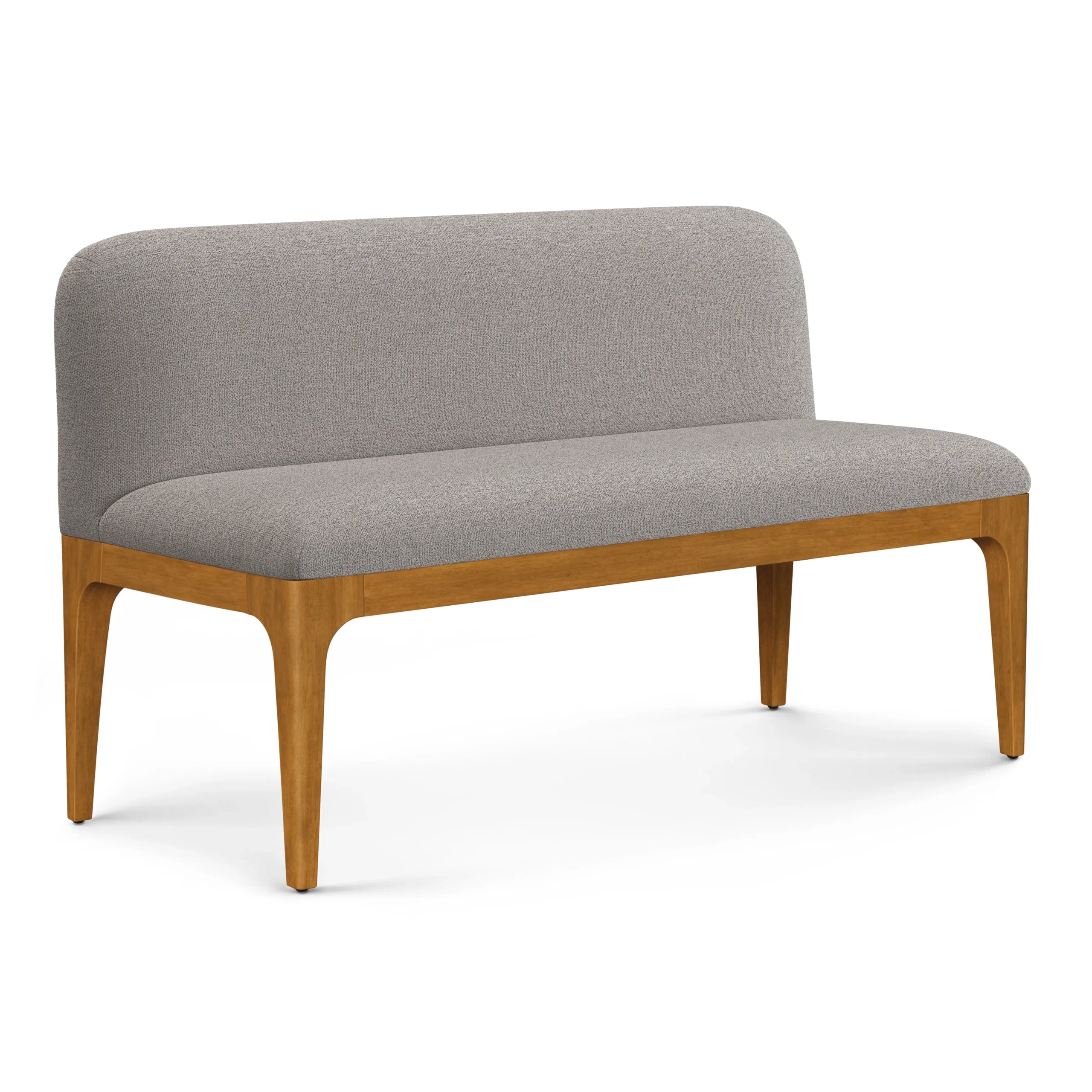 Armless Banquette - Smoked Oak and Hestia Gray - Image 4