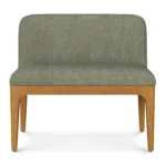 Armless Banquette - Smoked Oak and Welsh Green