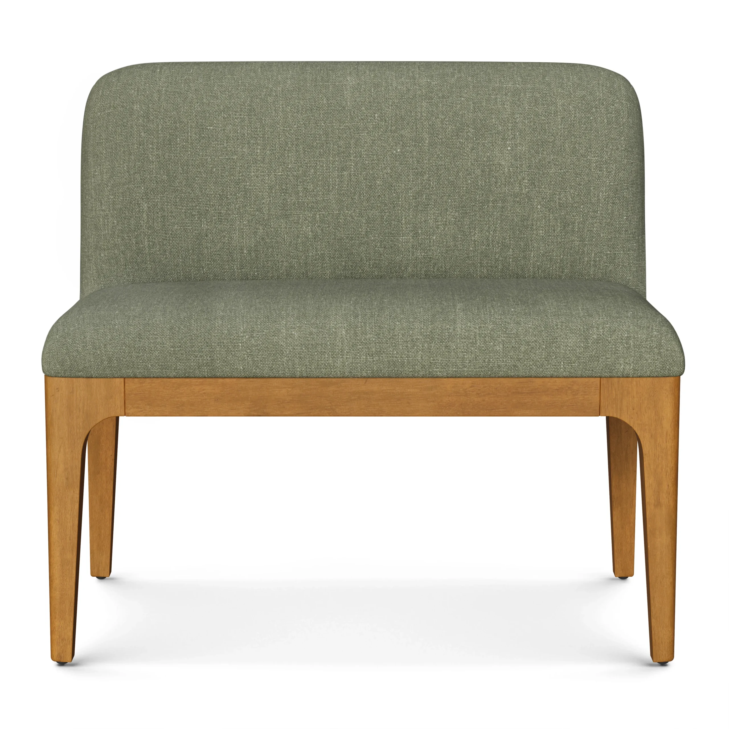 Armless Banquette - Smoked Oak and Welsh Green - Image 4