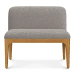 Armless Banquette - Smoked Oak and Hestia Gray