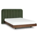Rolph Queen Velvet Headboard - Plush Pacific Green