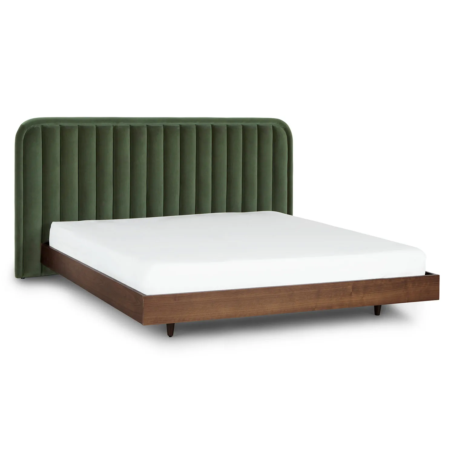 Rolph King Velvet Headboard - Plush Pacific Green - Image 4
