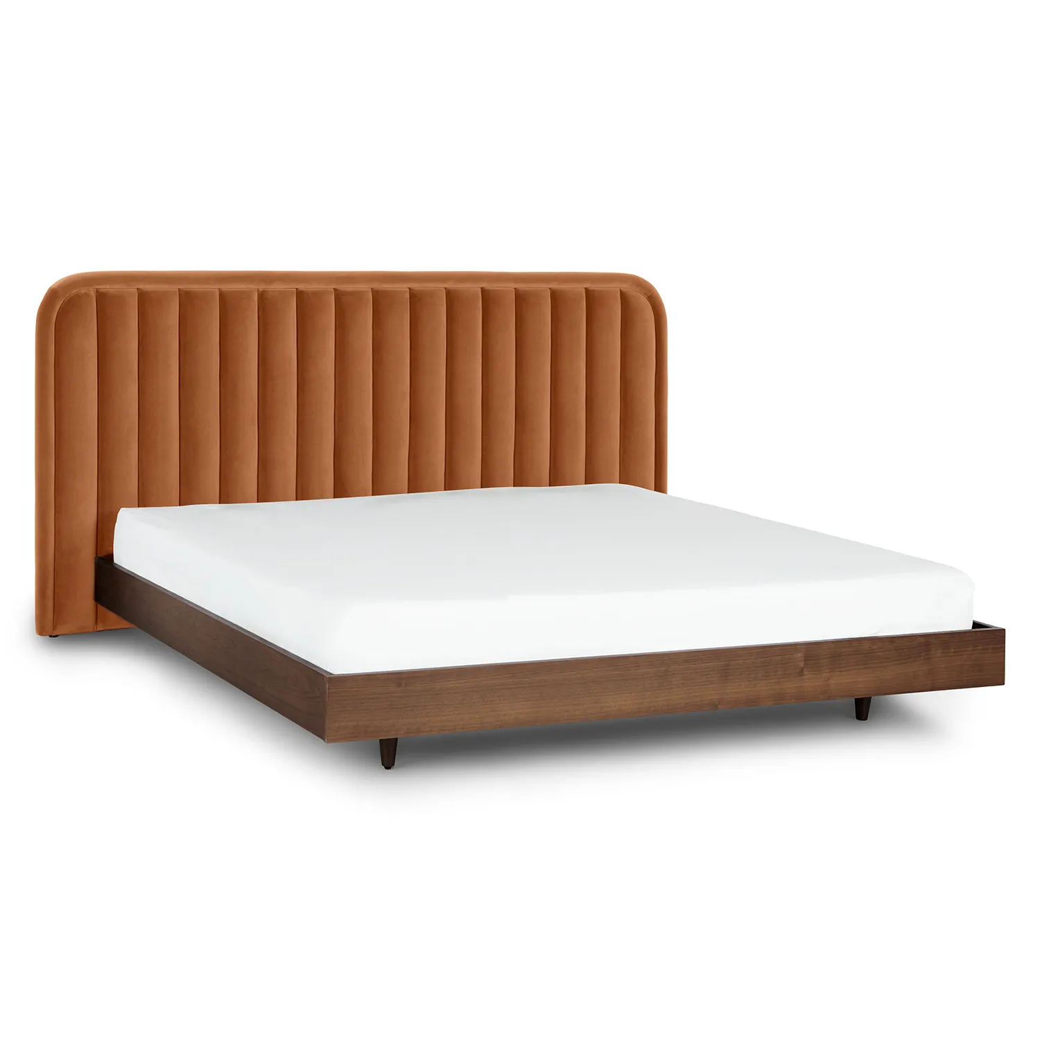 Rolph King Velvet Headboard - Plush Pacific Rust - Image 4