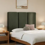 Noel Queen Tall Velvet Headboard - Hale Fir Green
