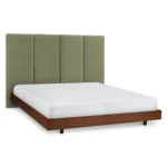 Noel King Velvet Headboard - Plush Pacific Sage