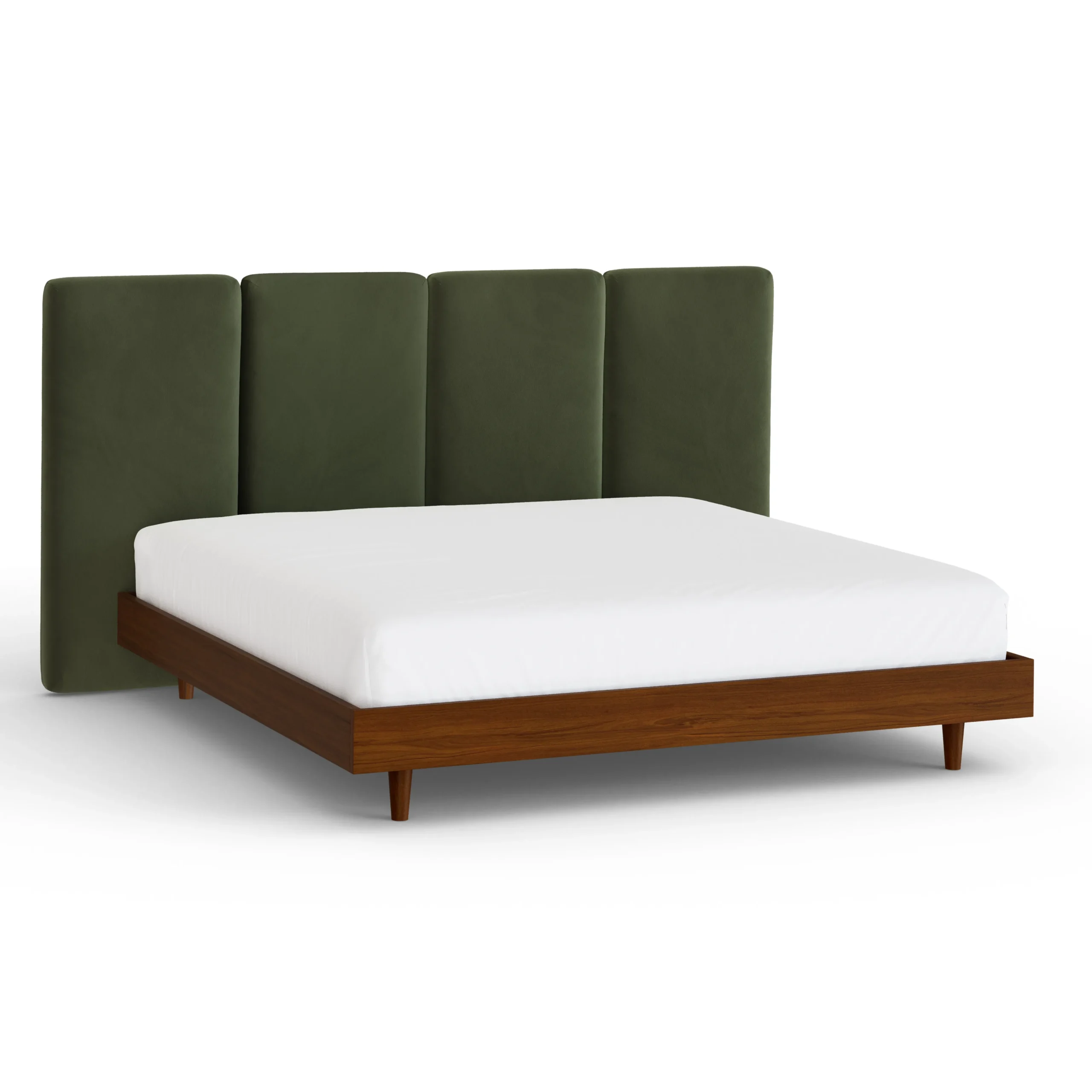 Noel King Velvet Headboard - Hale Fir Green - Image 4