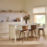 Sede Swivel Counter Stool - Walnut and Mist Gray