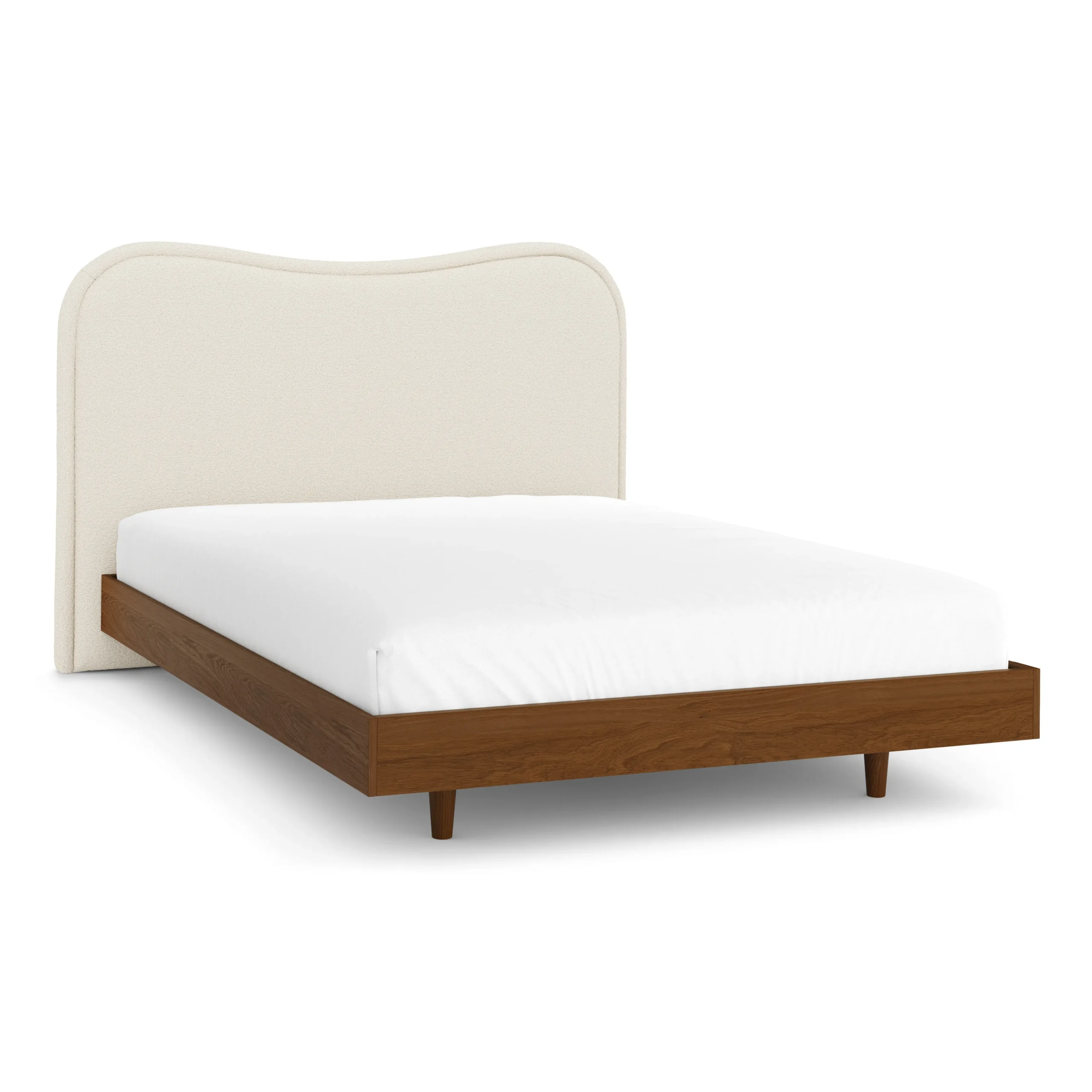 Makoa Queen Headboard - Ivory Wool Bouclé