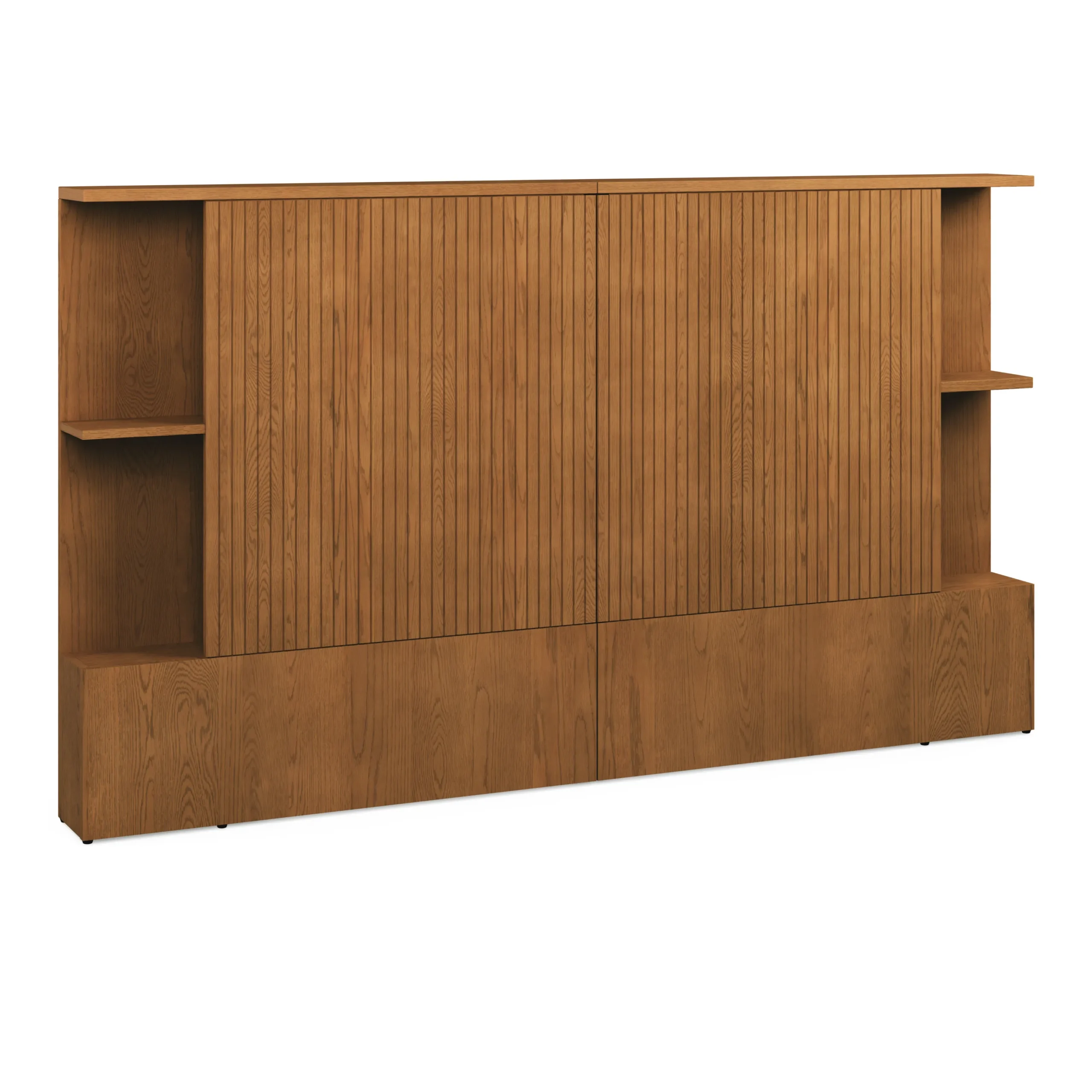 Kouva Queen Storage Headboard - Smoked Oak - Image 4