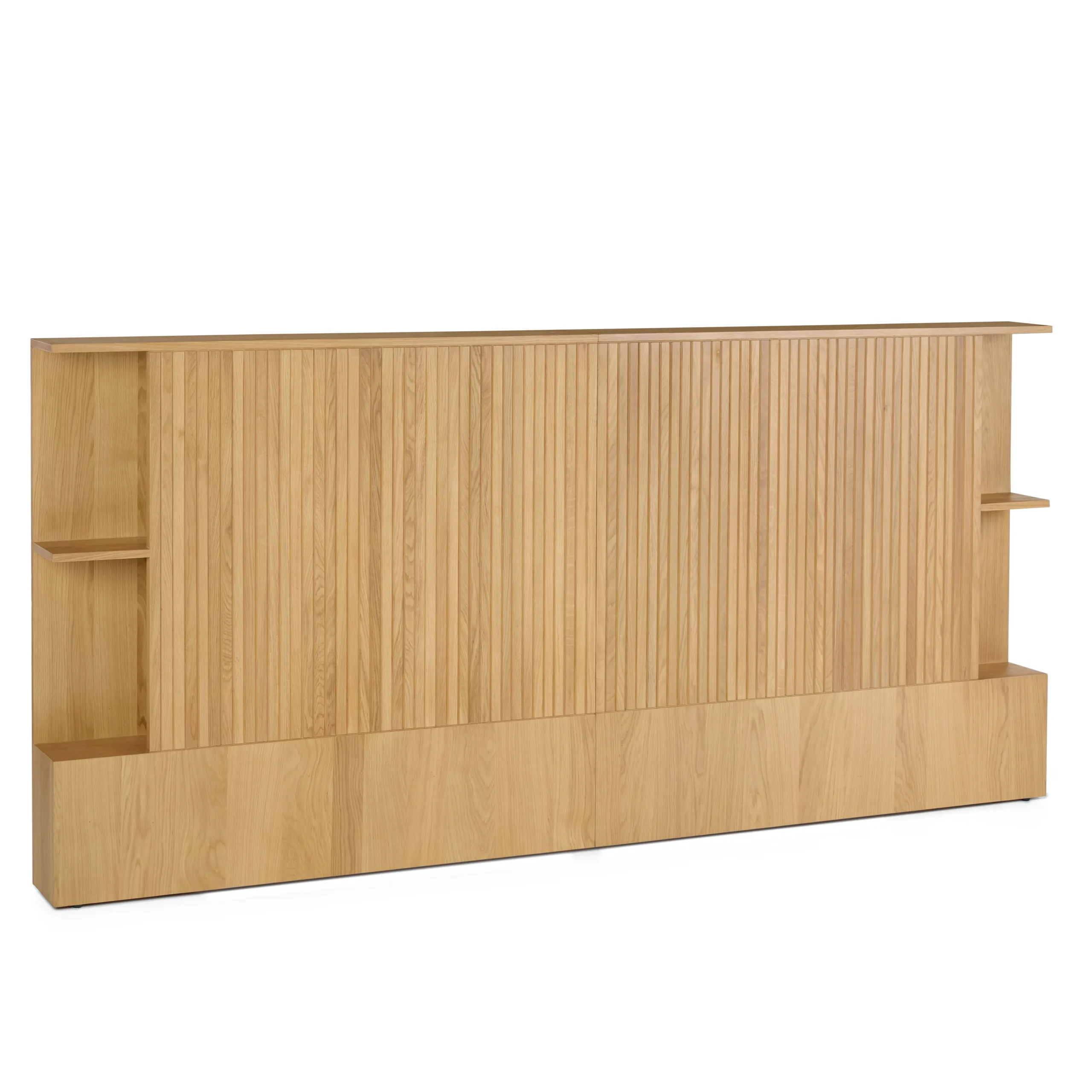 Kouva King Storage Headboard - Natural Oak - Image 4