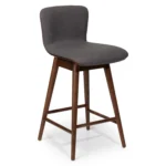 Sede Swivel Counter Stool - Walnut and Miller Gray