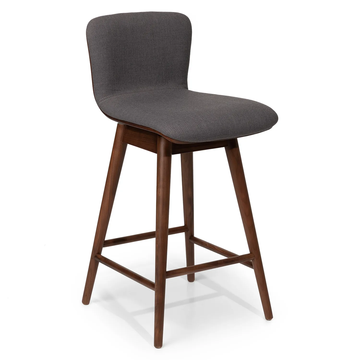 Sede Swivel Counter Stool - Walnut and Miller Gray - Image 4
