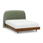 Kaleo Queen Velvet Headboard - Plush Pacific Sage