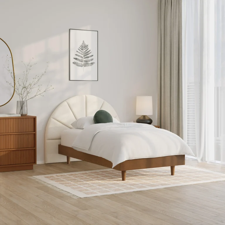 Almelo Twin Headboard - Ivory Wool Bouclé