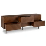 Nera 6-Drawer Low Triple Dresser - Walnut