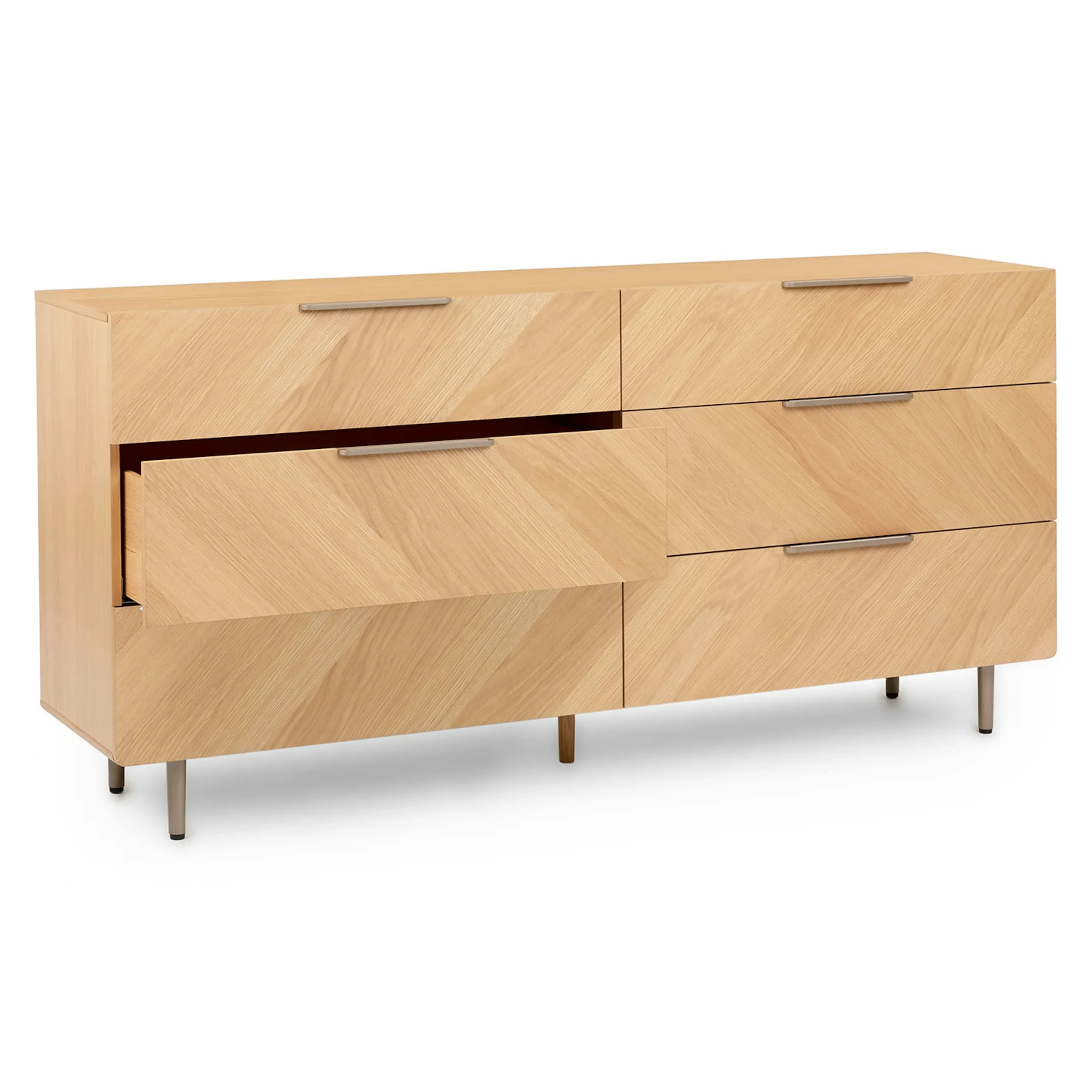 Nera 6-Drawer Double Dresser - Oak - Image 4