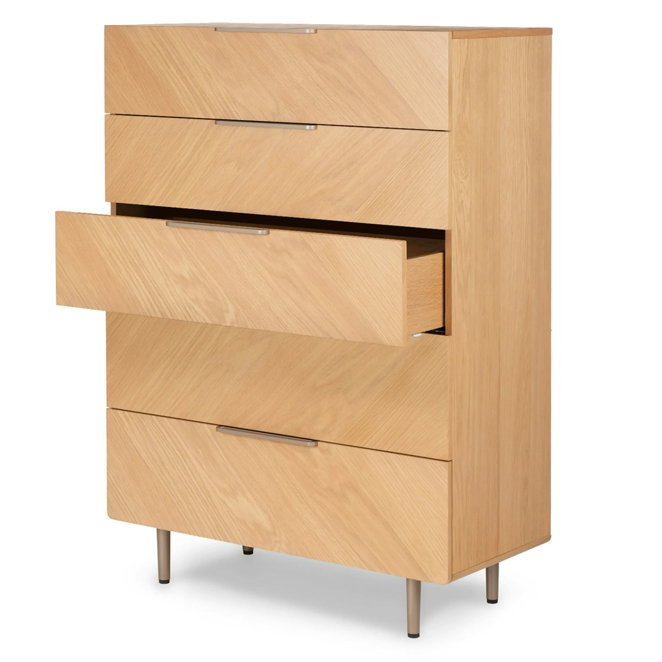 Nera 5-Drawer Chest - Oak - Image 4