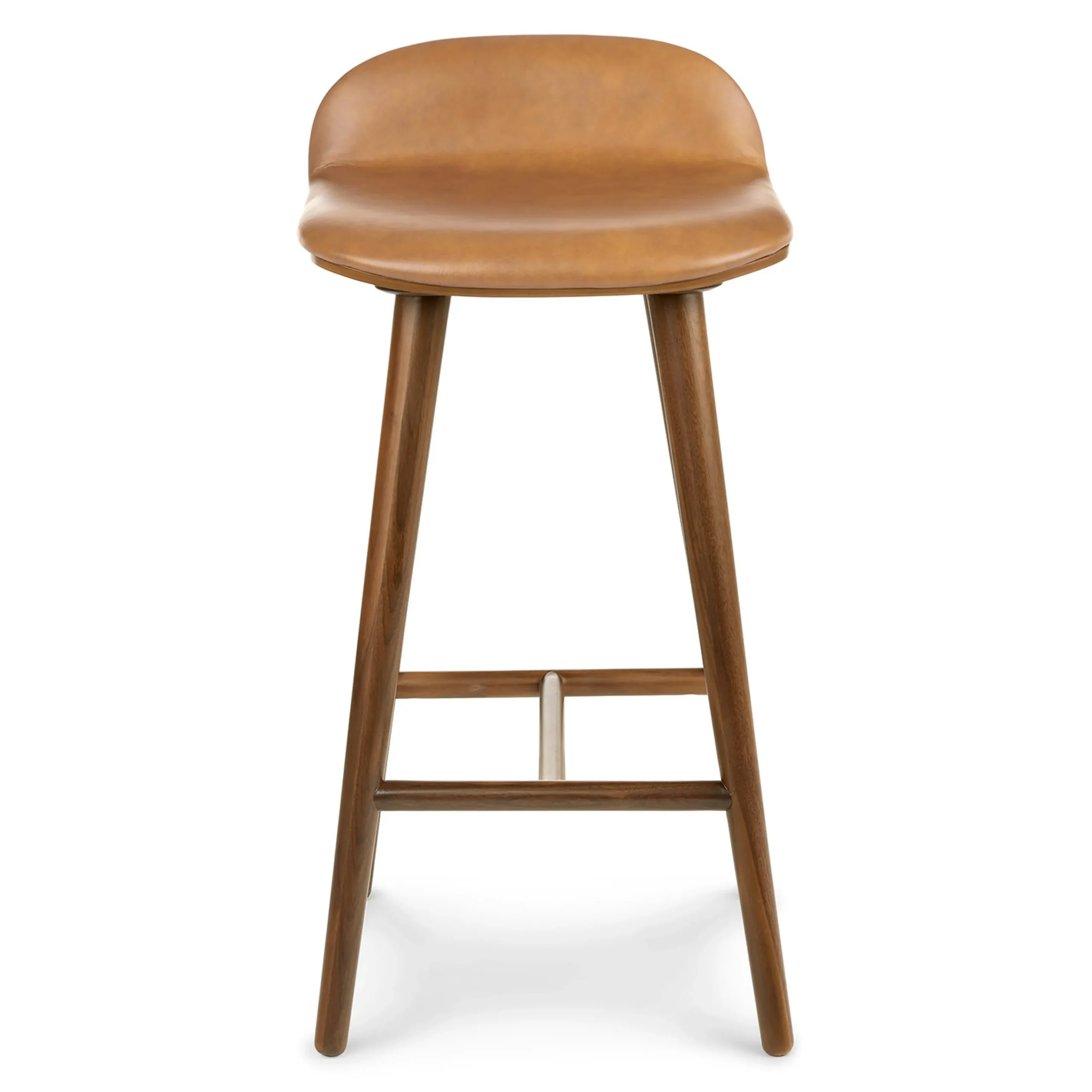 Sede Leather Counter Stool - Walnut and Toscana Tan - Image 4