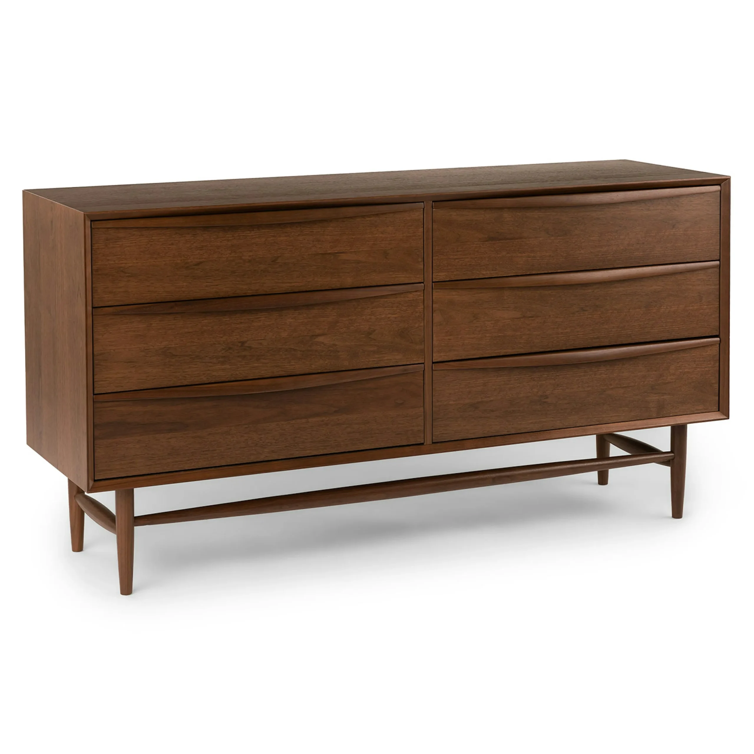Lenia 6-Drawer Double Dresser - Walnut - Image 4